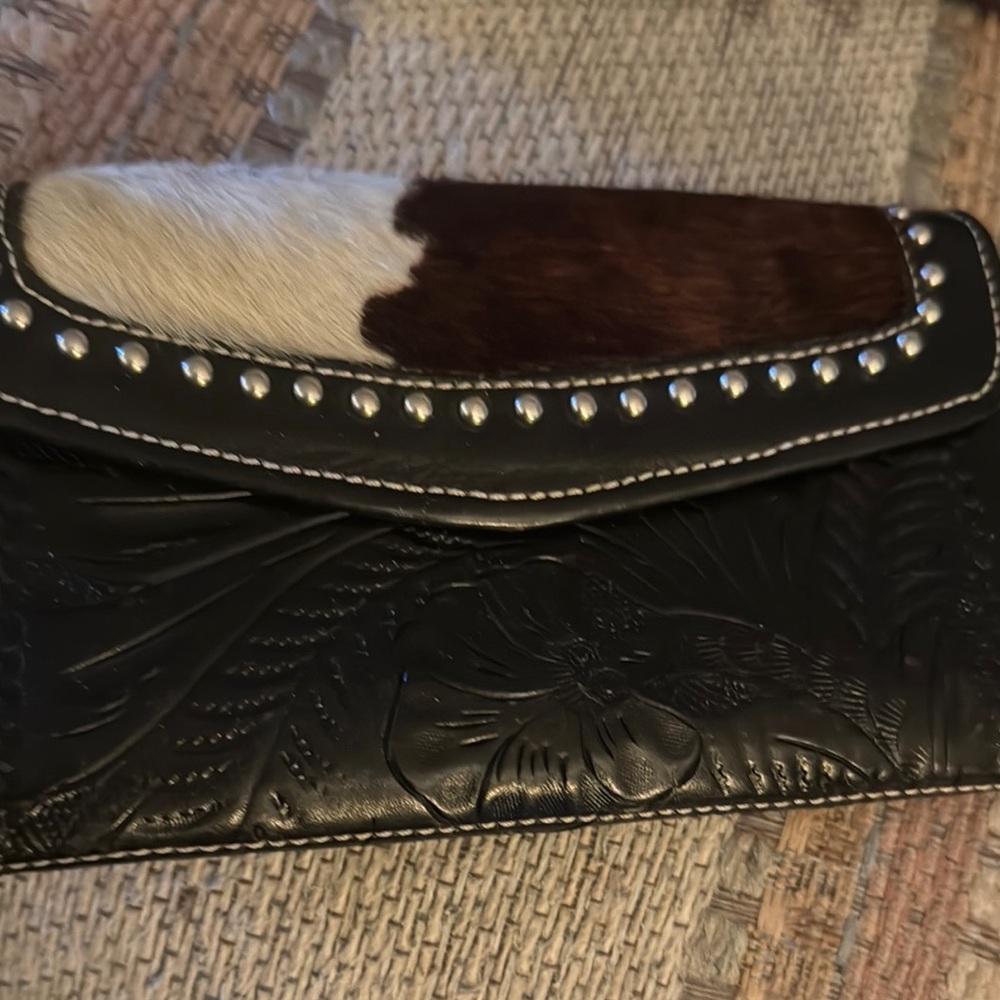 American West Black and Brown Leather Wallet